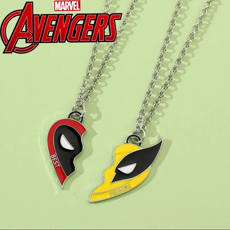 Marvel Movie Deadpool and Wolverine Necklace Cool DIY Handmade Pendant Accessory Fashion Memorial Best Friend Necklace Disney