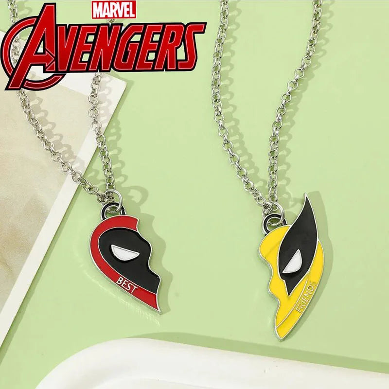 Marvel Movie Deadpool and Wolverine Necklace Cool DIY Handmade Pendant Accessory Fashion Memorial Best Friend Necklace Disney