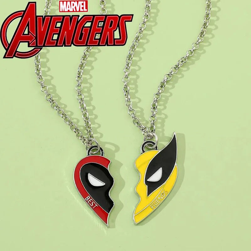 Marvel Movie Deadpool and Wolverine Necklace Cool DIY Handmade Pendant Accessory Fashion Memorial Best Friend Necklace Disney