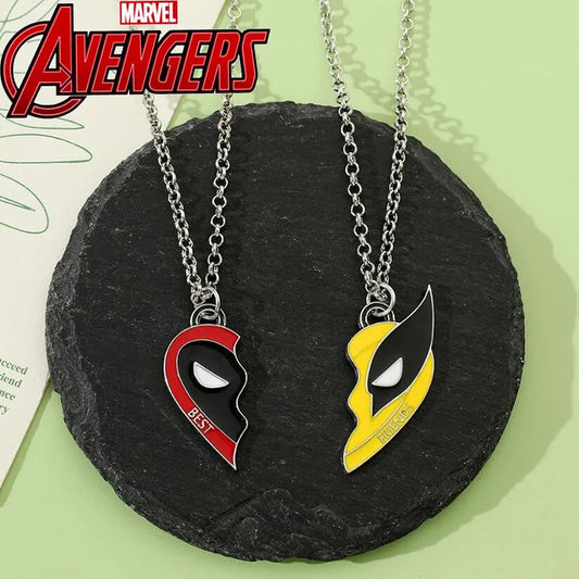 Marvel Movie Deadpool and Wolverine Necklace Cool DIY Handmade Pendant Accessory Fashion Memorial Best Friend Necklace Disney