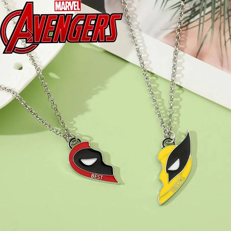 Marvel Movie Deadpool and Wolverine Necklace Cool DIY Handmade Pendant Accessory Fashion Memorial Best Friend Necklace Disney