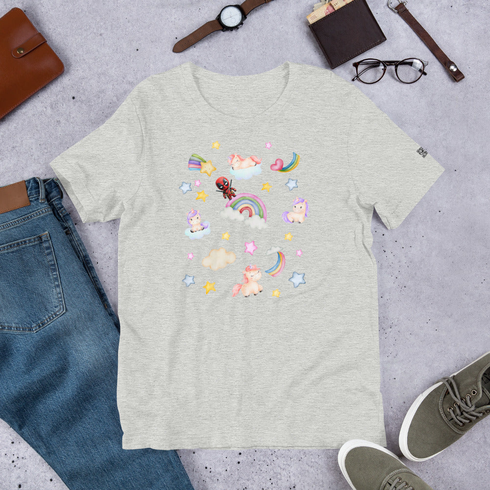 Unicorn and Deadpool Unisex t-shirt