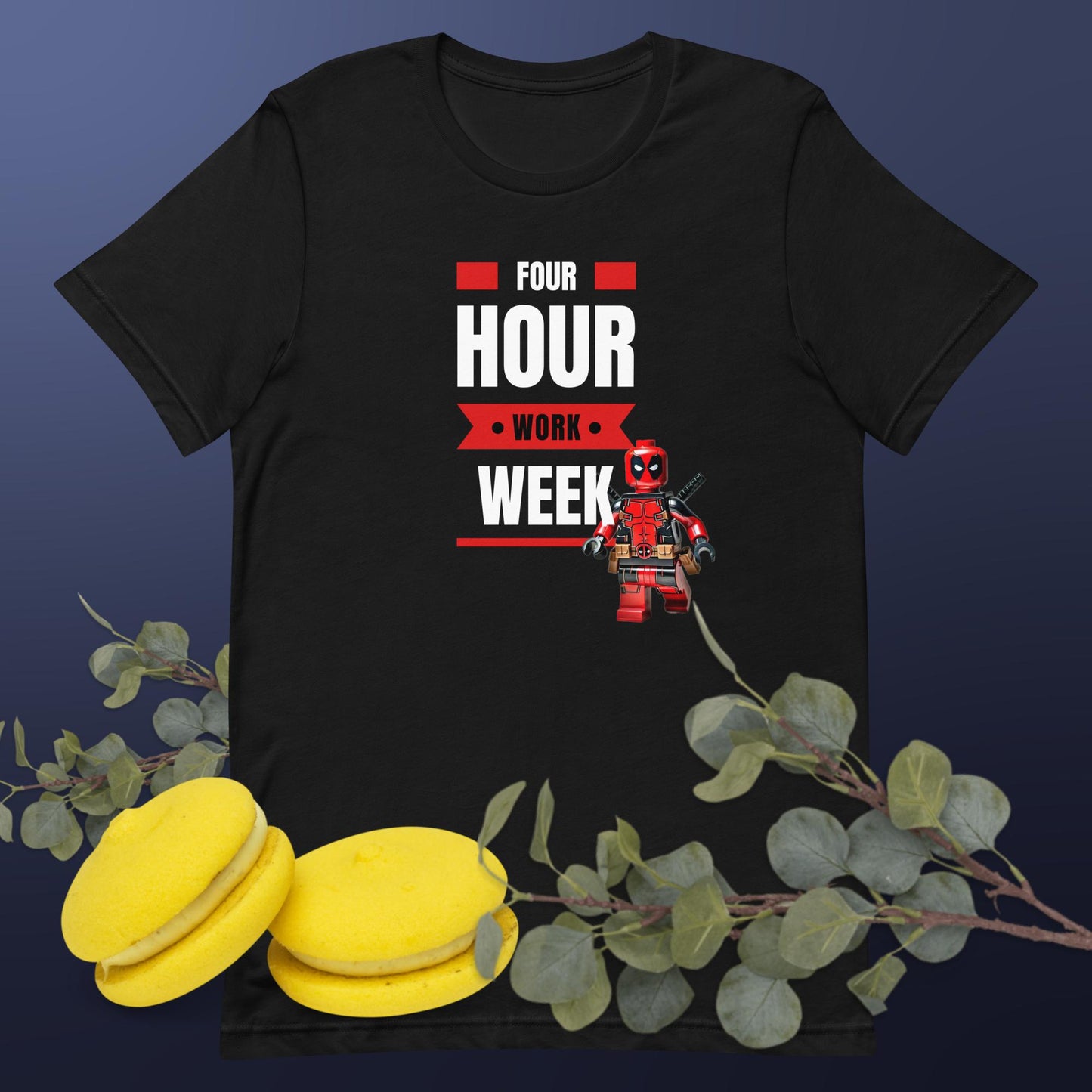 Deadpool "4 hr work week" Unisex t-shirt