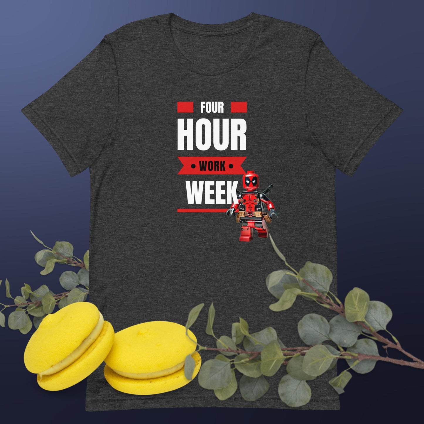 Deadpool "4 hr work week" Unisex t-shirt