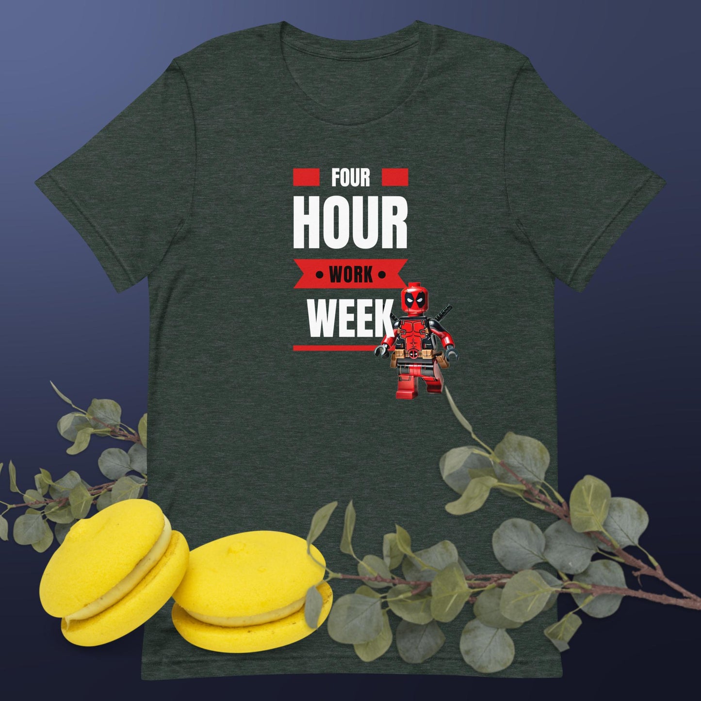 Deadpool "4 hr work week" Unisex t-shirt