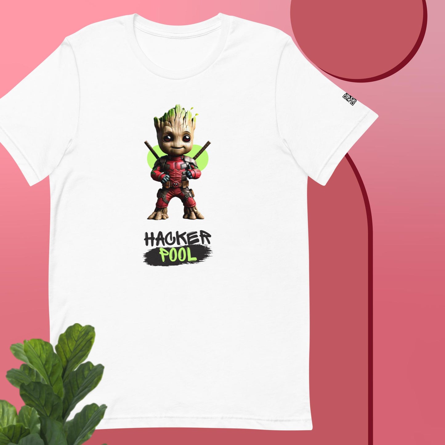 Groot wearing Deadpool "Hacker Pool" Unisex t-shirt