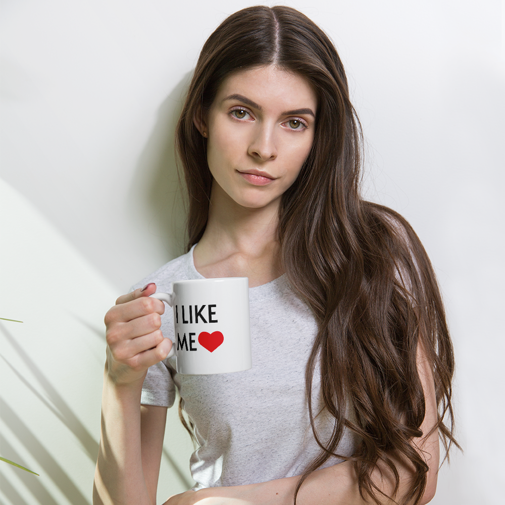"I LIKE ME" Deadpool White glossy mug